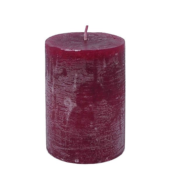 B&S Stumpenkerze Rustikkerze durchgefärbt bordeaux 10 günstig online kaufen
