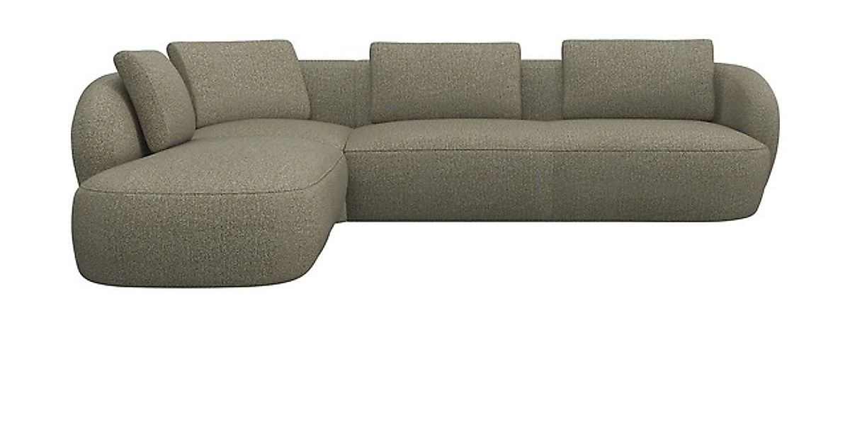 FLEXLUX Ecksofa »Torino, rund, L-Form, Sofa-Ecke mit Ottomane«, Modernes, o günstig online kaufen