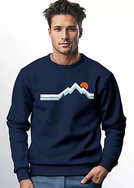 Neverless Sweatshirt Sweatshirt Herren Berg Wandern Natur Outdoor Aufdruck günstig online kaufen