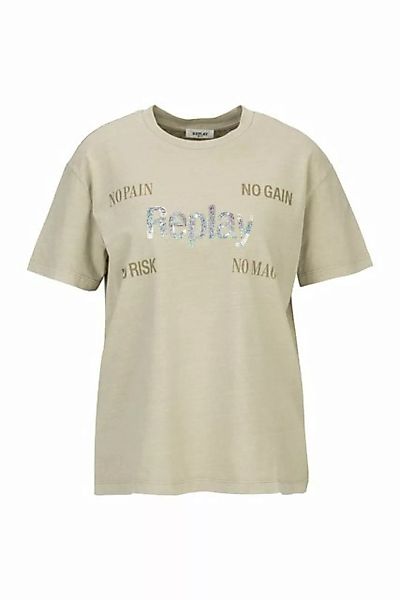 Replay T-Shirt Garment Dyed Cotton Jersey günstig online kaufen