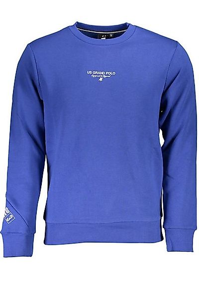 U.S. GRAND POLO Sweatshirt Herren-Sweatshirt Blau - Gefüttert, Druckmotiv günstig online kaufen