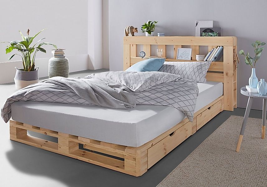 OTTO home Palettenbett "ALASCO " BESTSELLER! Mit Schublade, zertifiziertes günstig online kaufen