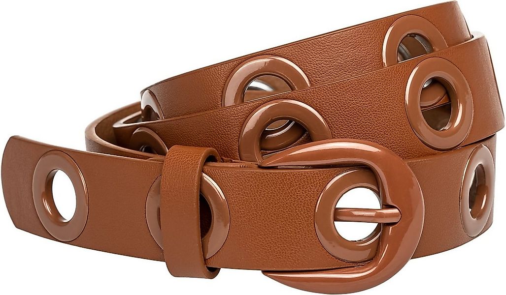 Caspar Nietengürtel GU330 schmaler eleganter Damen Gürtel mit Lochnieten günstig online kaufen