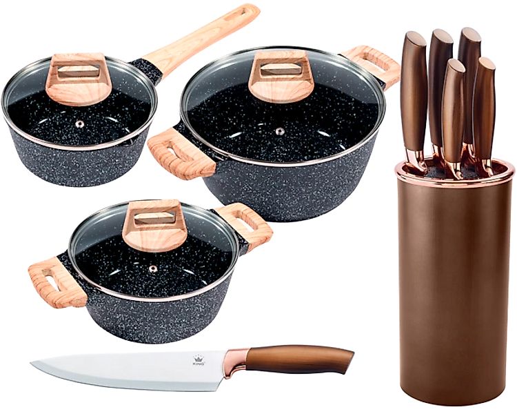 KING Topf-Set »»ESSENTIAL« Aluminiumguss, Induktion, Antihaftbeschichtung« günstig online kaufen