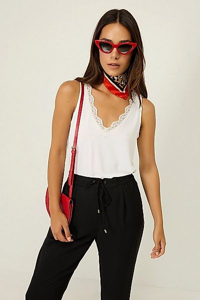 No Matter What Blusentop Ärmellose Bluse mit Spitzendetails günstig online kaufen