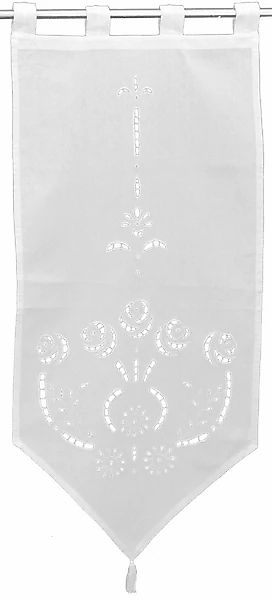 HOSSNER - ART OF HOME DECO Scheibengardine »Ortler« Schlaufen 1 Stk. tlg. günstig online kaufen