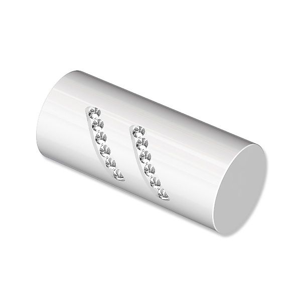 INTERDECO Gardinenstangen-Endstück Zoena (Zylinder mit Glitzersteinen), günstig online kaufen