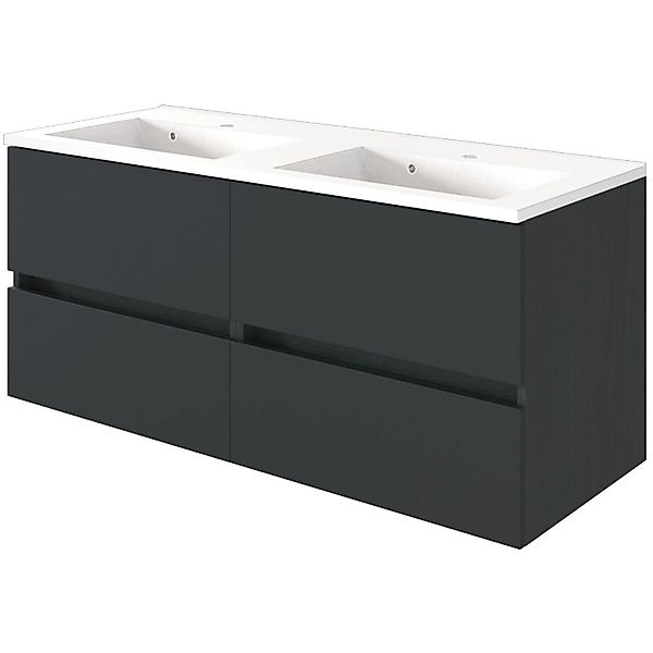 Held Möbel Doppelwaschtisch Verona 120 cm Grau Matt mit Softclose günstig online kaufen