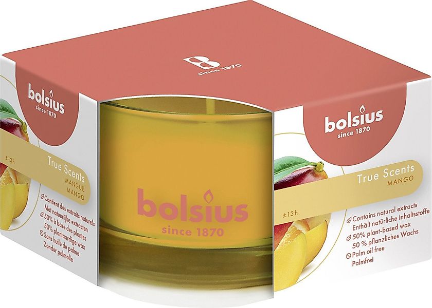 Bolsius Duftkerze Bolsius True Scents Duftkerze im Glas Mango günstig online kaufen