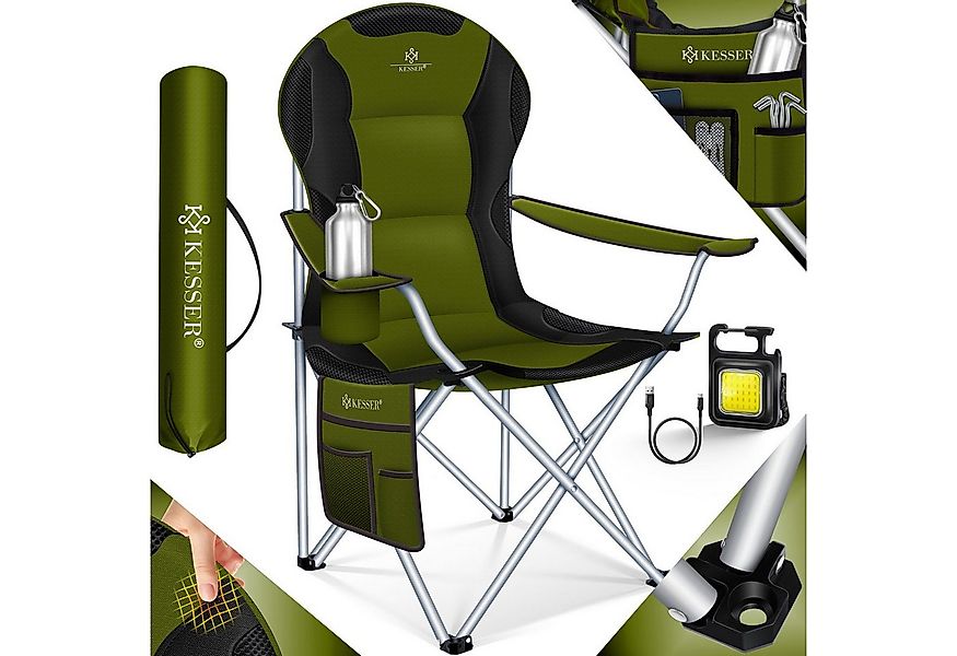 KESSER Campingstuhl, Campingstuhl faltbar bis 150kg Angelstuhl Faltstuhl Kl günstig online kaufen