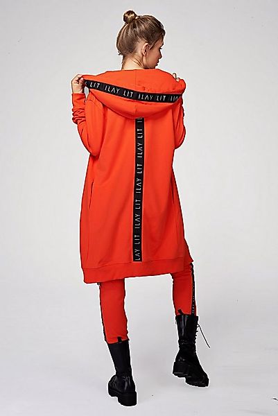 ILAY Lit Kapuzensweatjacke Midi Mantel, Coral günstig online kaufen