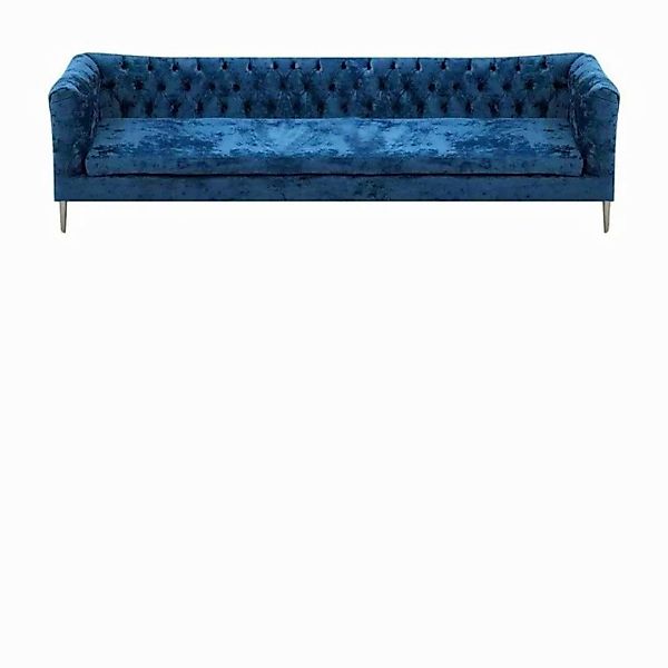 JVmoebel Chesterfield-Sofa Modern Design Blau Polstersitz 2x Sofas Couchen günstig online kaufen