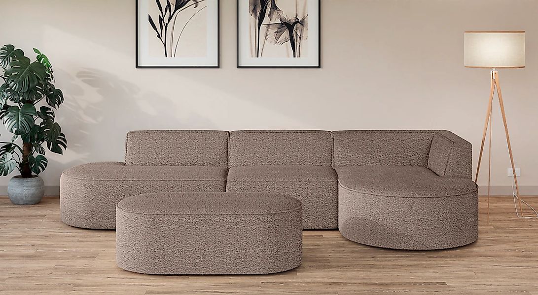 OTTO home Ecksofa "EIVIND Designer Sofa mit Ottomane rechts/links, B/T/H: 3 günstig online kaufen