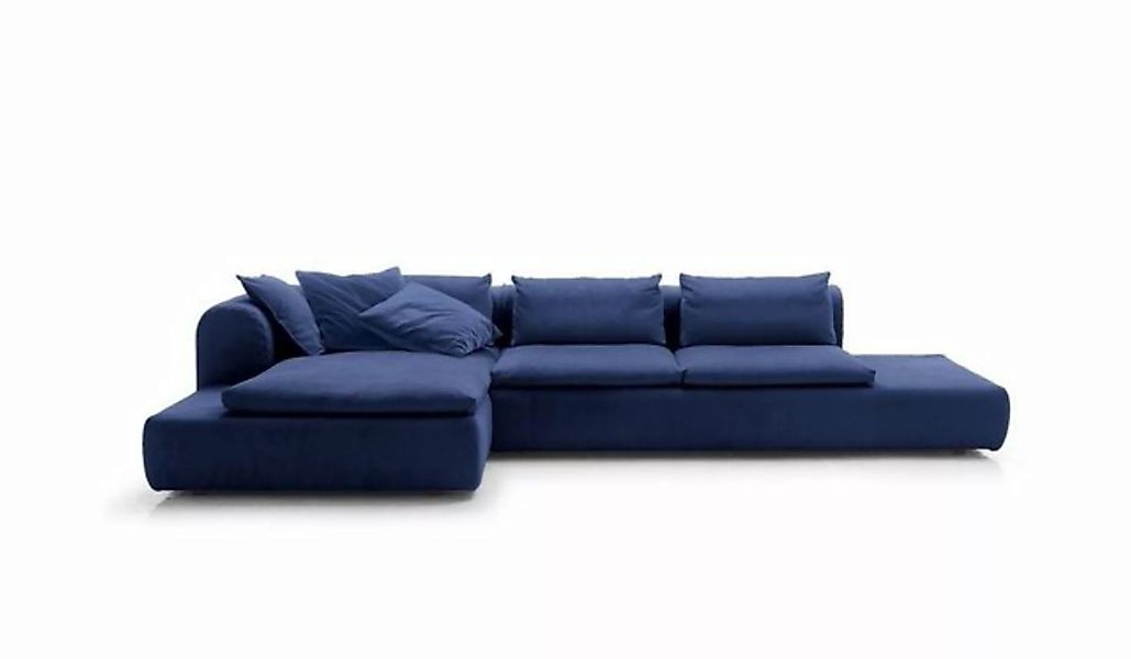 JVmoebel Ecksofa Ecksofa L-Form Möbel Blau Sofas Textil Couch Polsterung Co günstig online kaufen