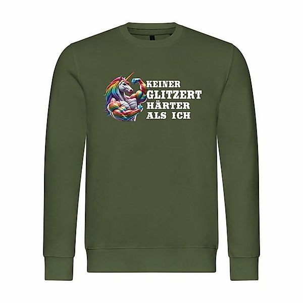 deinshirt Rundhalspullover Herren Pullover Keiner glitzert härter als ich M günstig online kaufen