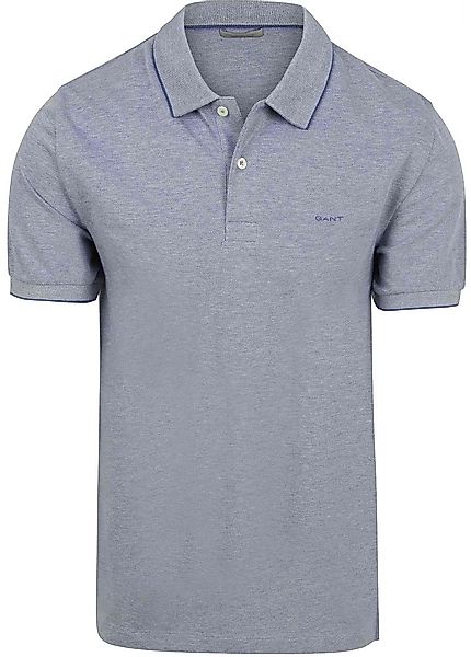 Gant 2Tone Piqué Poloshirt Blau - Größe XXL günstig online kaufen