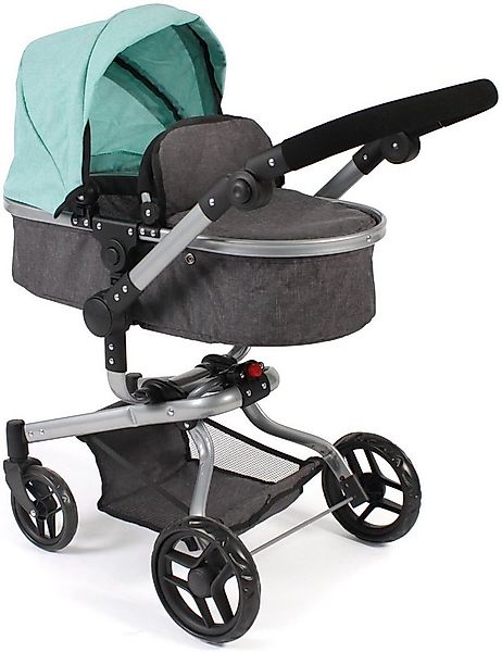 CHIC2000 Kombi-Puppenwagen Yolo, Anthrazit-Mint, mit schwenkbaren Vorderräd günstig online kaufen