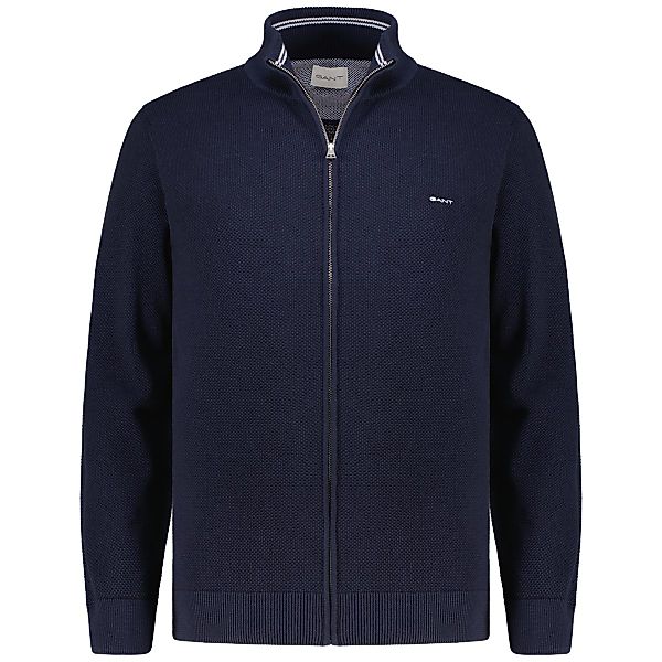 Gant Strickjacke mit Struktur Farbe dunkelblau Größe: 5XL günstig online kaufen