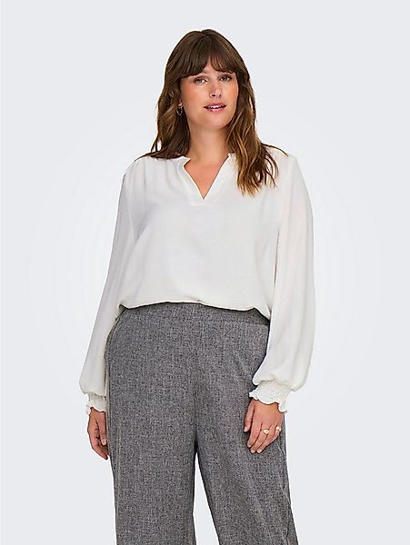 ONLY CARMAKOMA Shirtbluse CARMETTA LIFE V-NECK TOP WVN NOOS Kunstfaser, reg günstig online kaufen