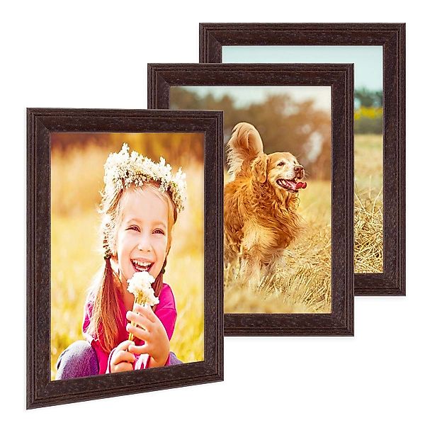 PHOTOLINI Bilderrahmen 3er Set im Landhaus-Stil günstig online kaufen