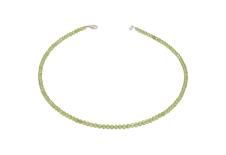 Schmuck Krone Collier Halskette aus Peridot facettiert Ø 4mm, Silber 925 günstig online kaufen