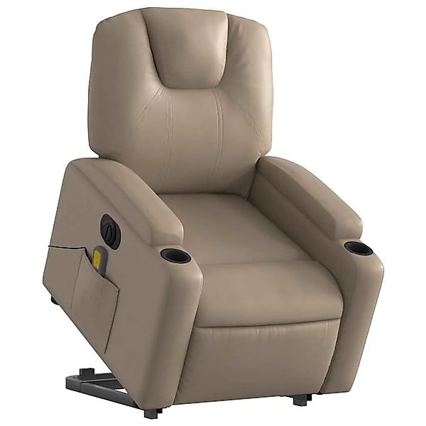 vidaXL Massagesessel mit Aufstehhilfe Elektrisch Cappuccino Kunstleder 3204 günstig online kaufen