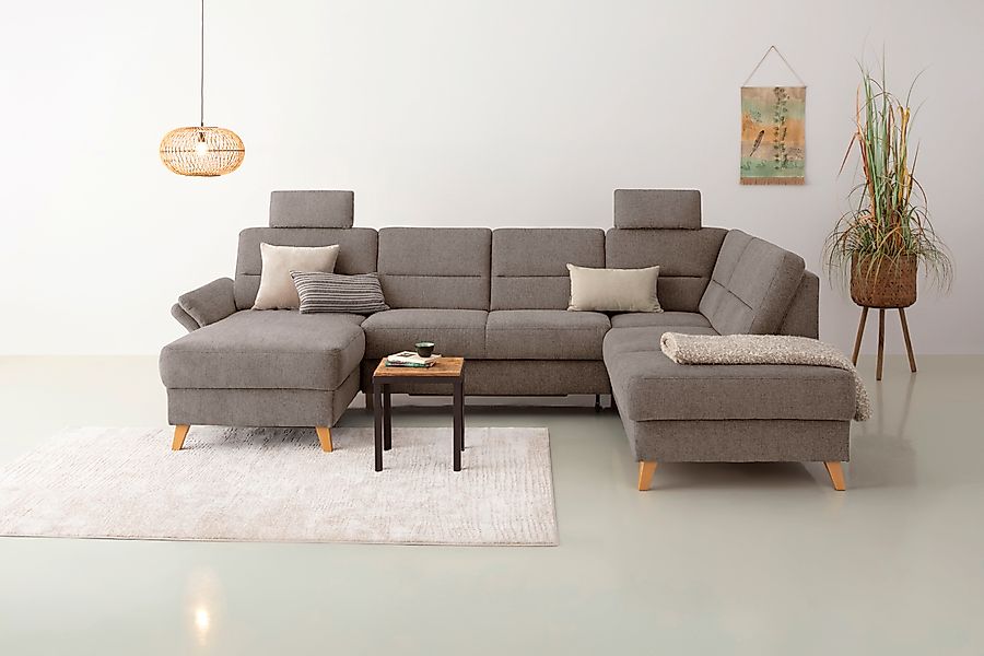 Home affaire "Westerland U-Form" Federkern, wahlweise Bettfunktion, Staurau günstig online kaufen