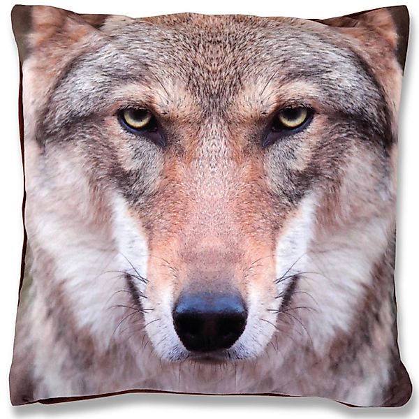 Bestlivings Kissenhülle 2er Pack Fotodruck 40 x 40 cm Wolf günstig online kaufen