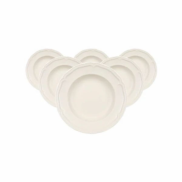 Villeroy & Boch Suppenteller »Suppenteller Manoir ø 22,8 cm 6er Set weiß« günstig online kaufen