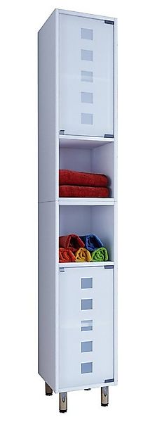 VCM Hochschrank Holz Badmöbel Hochschrank Schrank Darola Glastür günstig online kaufen