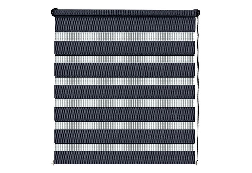 Doppelrollo Fensterrollo RON Klemmfixierung Zebrarollo Seitenzugrollo, Rikm günstig online kaufen