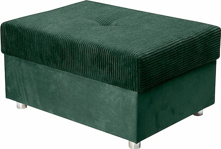 COLLECTION AB Hocker »Italia«, Inklusive komfortablen Federkerns, in Cord-S günstig online kaufen