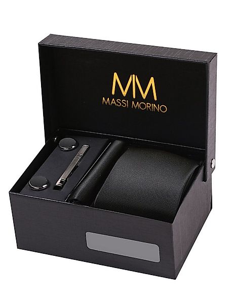 Massi Morino Krawatte (1-St) mit Einstecktuch, Manschettenknöpfen und Krawa günstig online kaufen