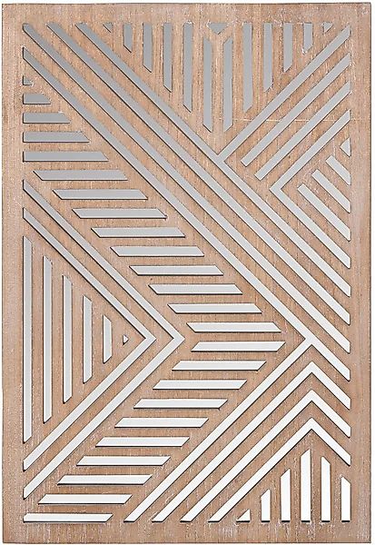 Casablanca by Gilde Holzbild »Bild; Spiegel Enigma naturfarben H. 78 cm« 1 günstig online kaufen