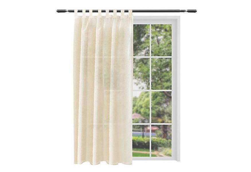 Woltu Gardine (2 St), halbtransparent, Gardinen halbtransparent mit Schlauf günstig online kaufen