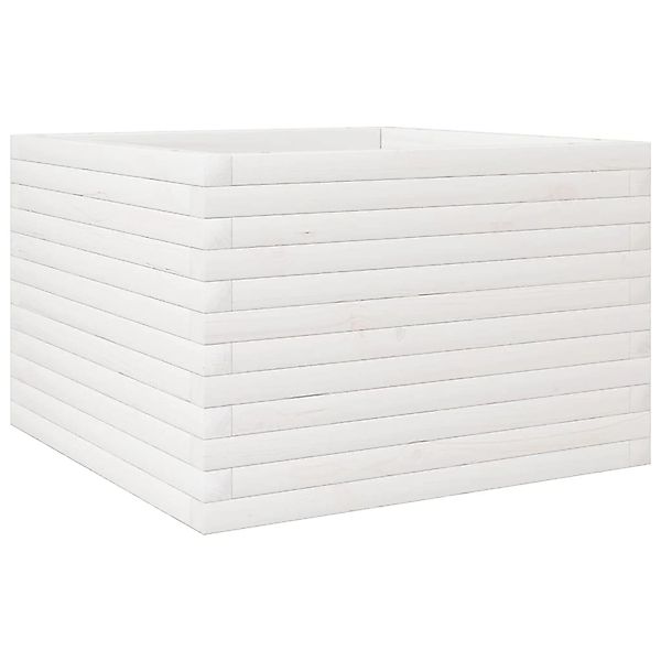 vidaXL Pflanzkübel Weiß 70x70x45,5 cm Massivholz Kiefer 847254 günstig online kaufen