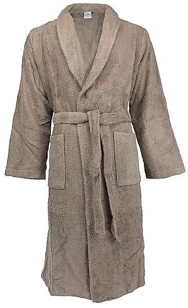 Lasa Home Unisex-Bademantel, Langform, Baumwolle, Schalkragen, günstig online kaufen