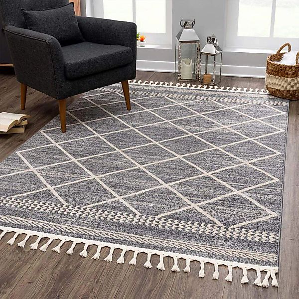 Carpet City Teppich "Art 2645" rechteckig 7 mm Höhe Läufer, Kurzflor, mit K günstig online kaufen