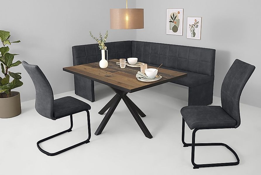 HELA Essgruppe "SPREE", (4 tlg.), Esstisch 140x90 cm mit Dickkante, Microfa günstig online kaufen