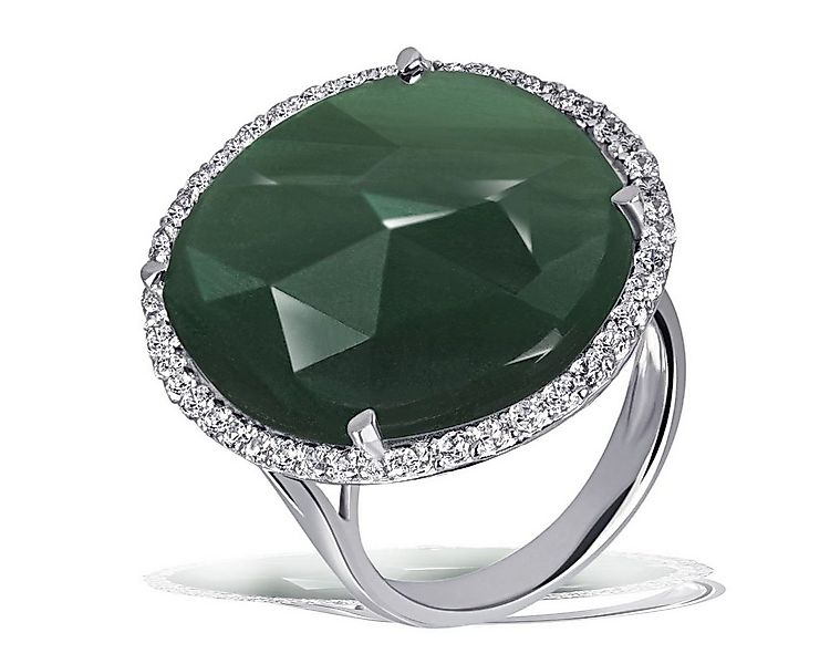 goldmaid Silberring, 925 Sterlingsilber 1 Aventurin 46 weiße Zirkonia günstig online kaufen