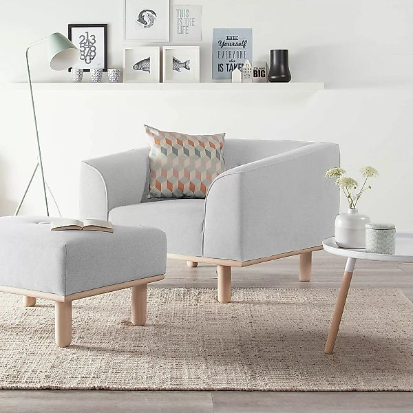 home24 Mørteens Sessel Aya Granit Webstoff 100x72x90 cm (BxHxT) günstig online kaufen