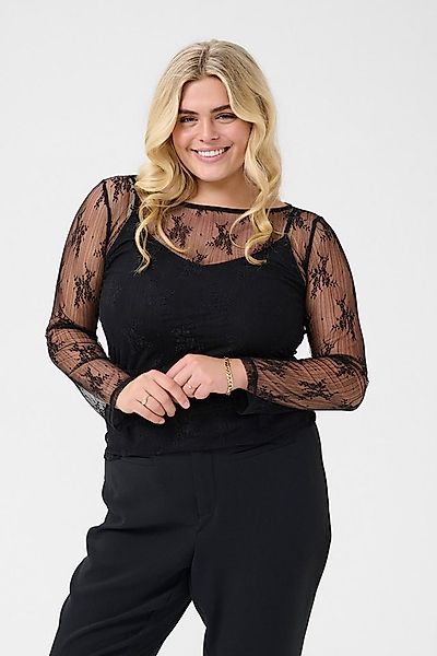 KAFFE Curve Langarmbluse Langarm-Shirt KCpen Große Größen günstig online kaufen