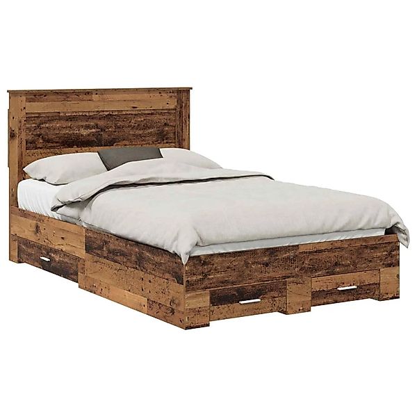 vidaXL Bettgestell mit Schubladen mit Kopfteil Holzwerkstoff 3410332 günstig online kaufen