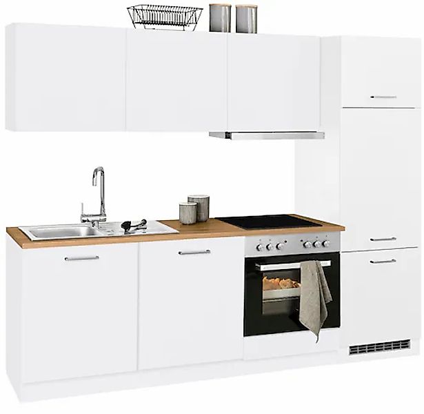 KOCHSTATION Küchenzeile »KS-Kehl« mit E-Geräten, Breite 240 cm, inkl. Kühls günstig online kaufen