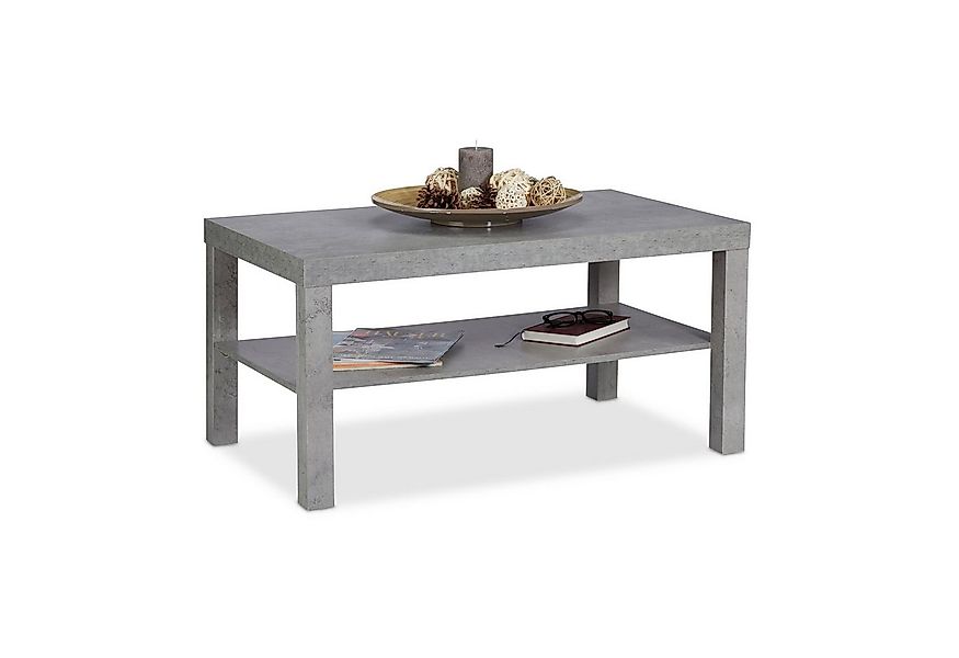 relaxdays Couchtisch in Betonoptik günstig online kaufen