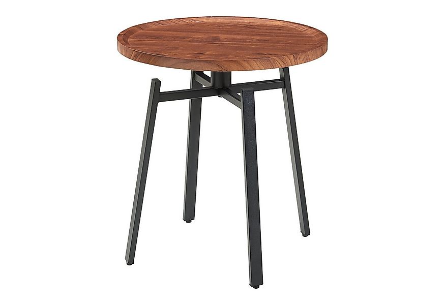 en.casa Beistelltisch, »Mippeena« mit Metallgestell 54xØ50 cm rund Schwarz/ günstig online kaufen