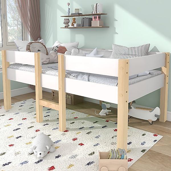 Merax Etagenbett aus Kiefer mit Stauraum, günstig online kaufen