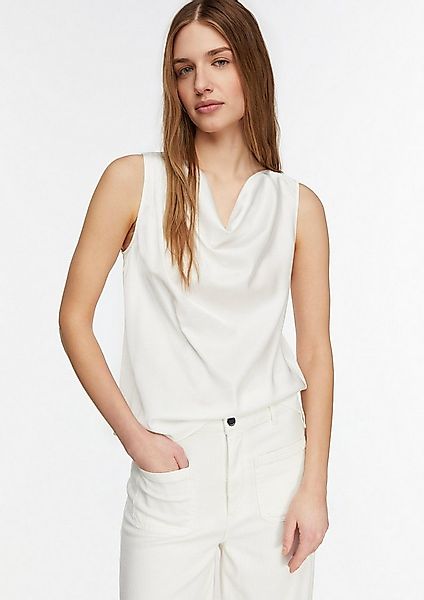 comma Blusentop Bluse Satin-Wasserfall-Top günstig online kaufen