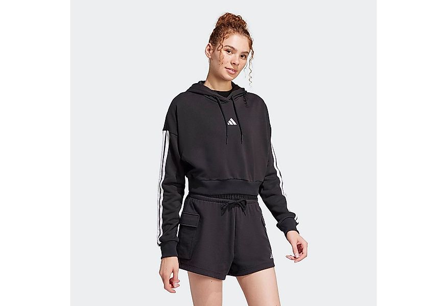 adidas Sportswear Kapuzensweatshirt ESSENTIALS 3-STREIFEN FRENCH TERRY CROP günstig online kaufen