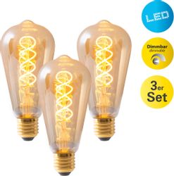 Näve LED-Leuchtmittel E27 4 W Extrawarm 180 lm 3er Set 14,6 x 64 cm (H x Ø) günstig online kaufen